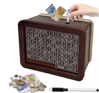 Wooden Piggy Bank for Home Gadgets and Gizmos