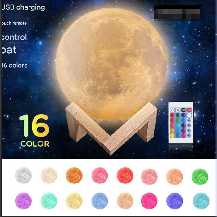 3D Moon Table Lamp Gadgets and Gizmos