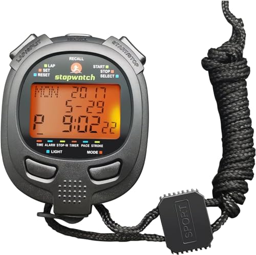 Stopwatch400 Lap Stop Watch with Backlight Stopwatch for Sports Stopwatches Timer for Sports and Competitions Gadgets and Gizmos