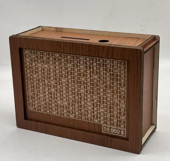 Wooden Piggy Bank for Home Gadgets and Gizmos