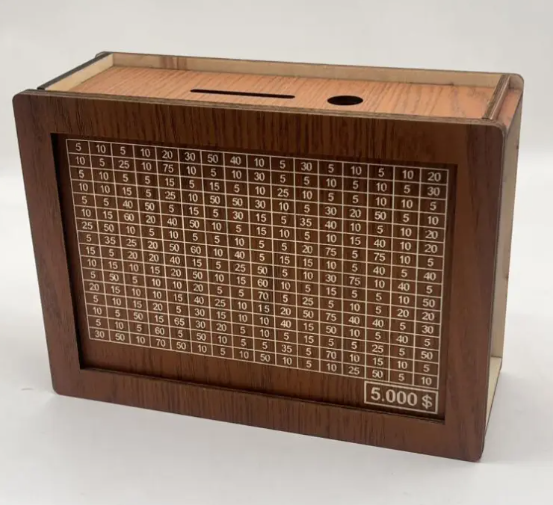 Wooden Piggy Bank for Home Gadgets and Gizmos