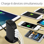 Smart Power 6 USB Colorful Tower for Every Desk at Home or Office charge any Gadget Gadgets and Gizmos