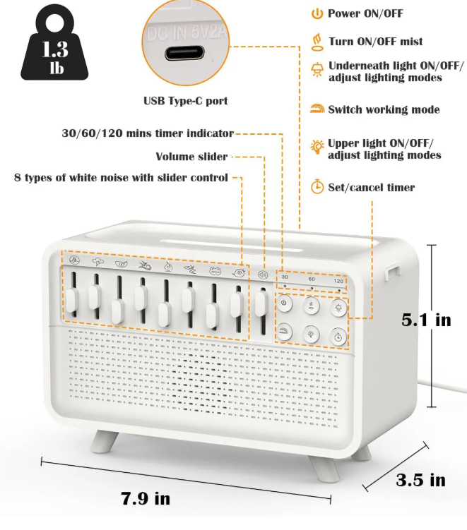 LED Sleep Humidifier Gadgets and Gizmos