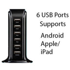 Smart Power 6 USB Colorful Tower for Every Desk at Home or Office charge any Gadget Gadgets and Gizmos