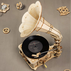 DIY Wooden Mechanical Phonograph Puzzle Gadgets and Gizmos