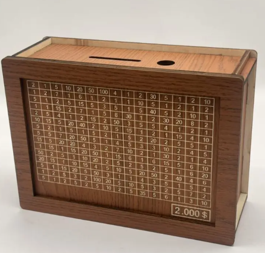 Wooden Piggy Bank for Home Gadgets and Gizmos