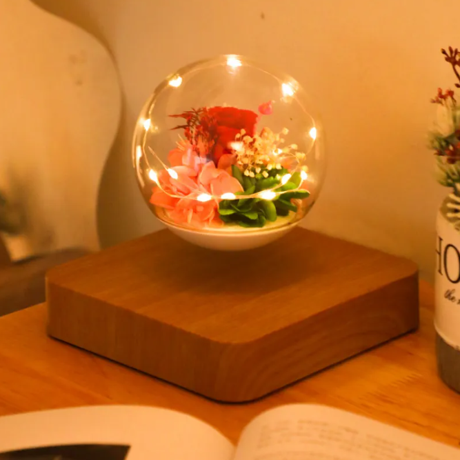 Home Desk Decoration Magnetic Levitation Perpetual Flower Ornament Gadgets and Gizmos