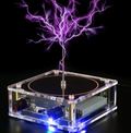 TeslaTune Bluetooth music arc tool with glowing electric arc synced to sound