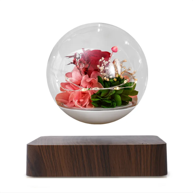 Home Desk Decoration Magnetic Levitation Perpetual Flower Ornament Gadgets and Gizmos