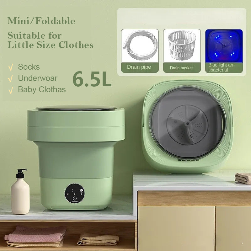 Mini Foldable Washing Machine Portable Mini Socks Underwear Panties Washing Machine Big Capacity 3 Models With Spinning Dry Gadgets Gadgets and Gizmos