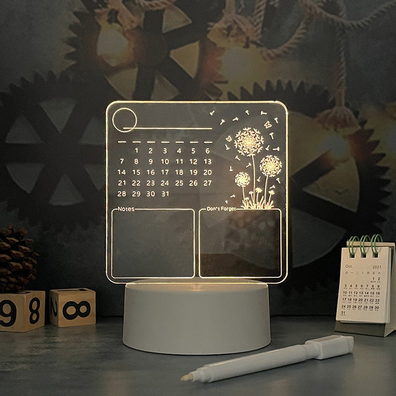 LED Glow Acrylic Memo Calendar Gadgets and Gizmos