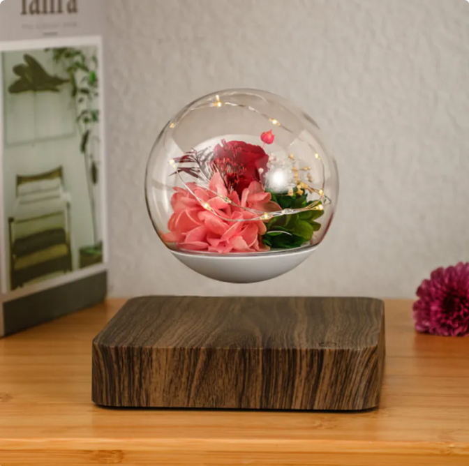 Home Desk Decoration Magnetic Levitation Perpetual Flower Ornament Gadgets and Gizmos