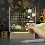 LED Glow Acrylic Memo Calendar Gadgets and Gizmos