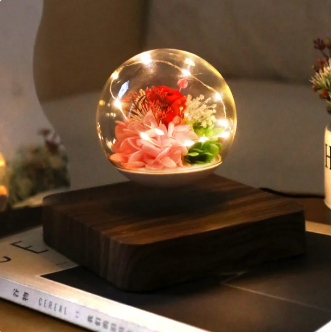 Home Desk Decoration Magnetic Levitation Perpetual Flower Ornament Gadgets and Gizmos